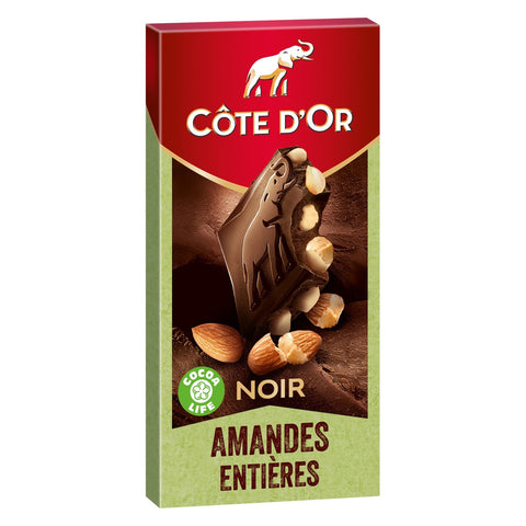 Côte d’Or Dark Chocolate with Whole Almonds, 180g - Le Vacherin Deli