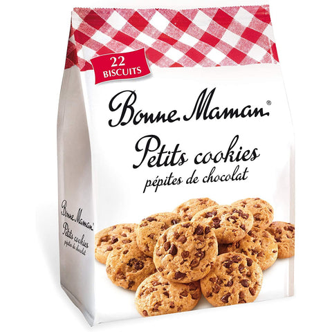 Petits Cookies pépites de chocolat x 22 - Small chocolate chips cookies x 22 - Bonne Maman, 250g