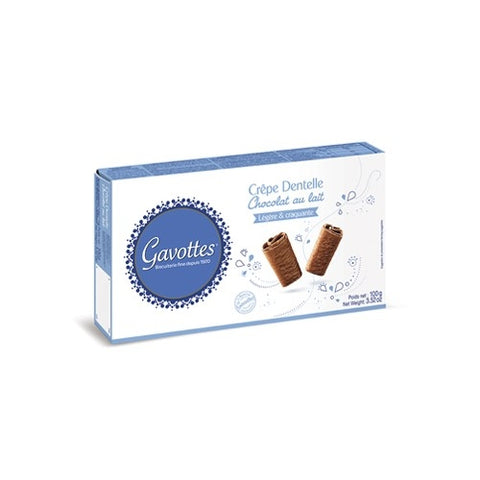 Gavottes crêpes dentelle au chocolat au lait x18 - Gavottes Crispy biscuits with milk chocolate - Loc Maria, 90g
