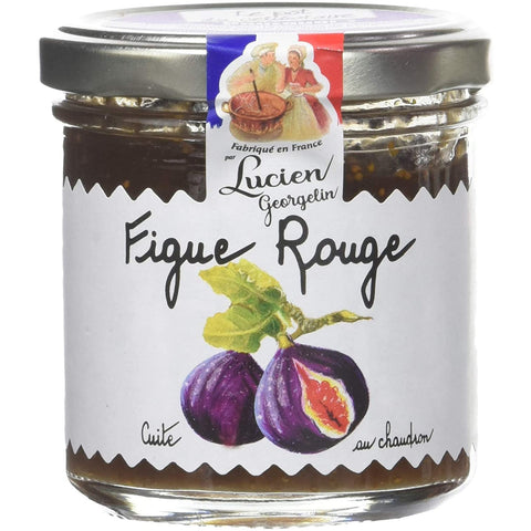 Confiture de figues rouges  -Fig jam glass jar - Lucien Georgelin, 320g