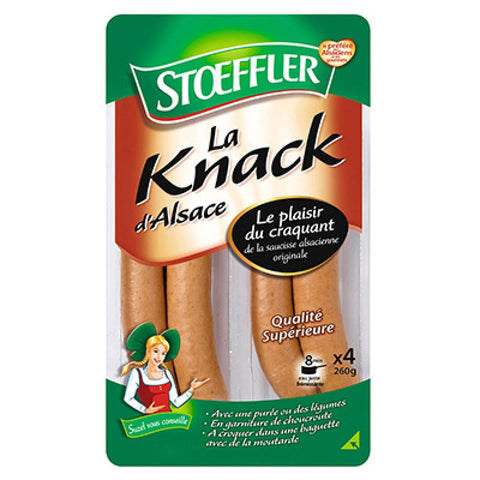 Saucisses Knack d'Alsace 2x2 - Stoeffler, 260g - Le Vacherin Deli