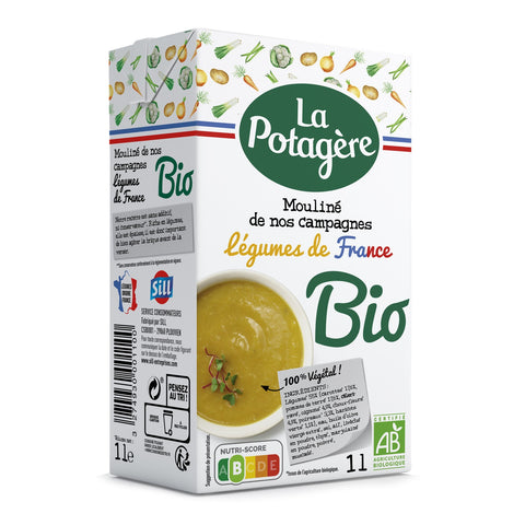 Soupe veloutée légumes BIO de nos campagnes - Organic smooth soup mixed vegetables - La Potagère, 1L