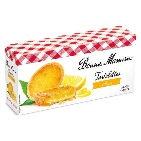Tartelettes au citron x9 sachets individuels - Lemon tartlet biscuits x 9 individually wrapped - Bonne Maman, 125g