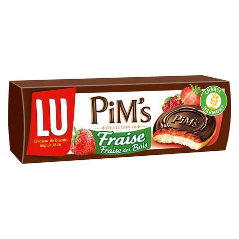 Pim’s Fraise touche de fraise des bois - Pim's strawberry Jaffa cakes - LU, 150g