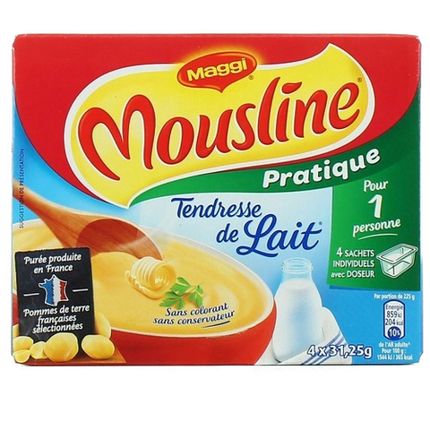 Purée mousseline tendresse de lait individuels -Instant mashed potato with milk (4 individual) - Maggi 4 x31.5g