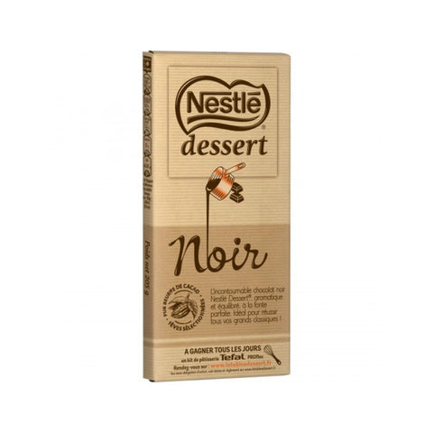 Nestlé Dessert: chocolat noir emballage papier - Dark cooking chocolate - Nestle',205g