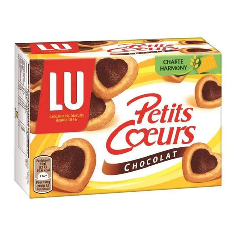 Petits Coeurs chocolat - Puff pastry biscuits & chocolate (heart shaped) - LU ,125g