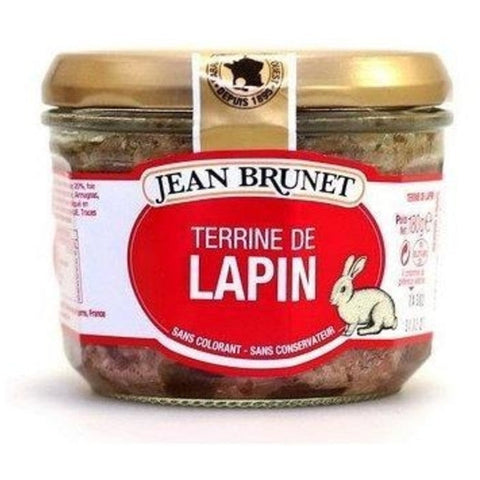 Terrine de lapin bocal - Rabbit pate' glass jar - Jean Brunet, 180g