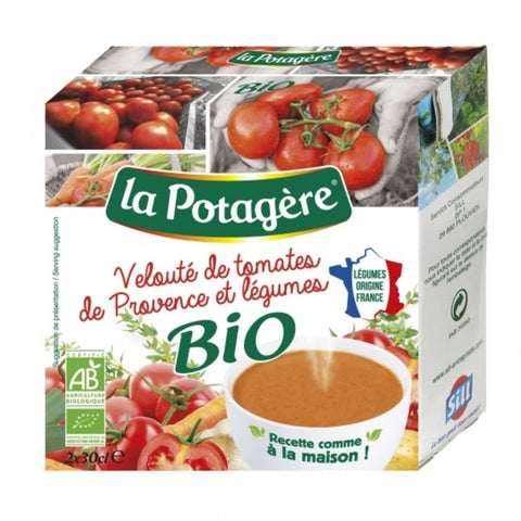 Soupe BIO velouté de tomates de Provence & légumes - Organic soup Provence tomatoes & vegetables - La Potagère 2x30cl