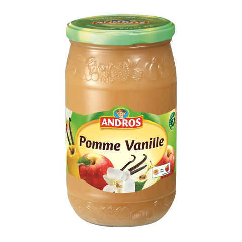 Compote de pomme vanille bocal -Apple & vanilla compote (glass jar) - Andros, 750g