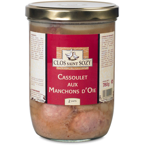 Cassoulet d’Oie & saucisses de Toulouse bocal - Goose cassoulet & Toulouse sausage glass jar - Clos Saint Sozy, 780g